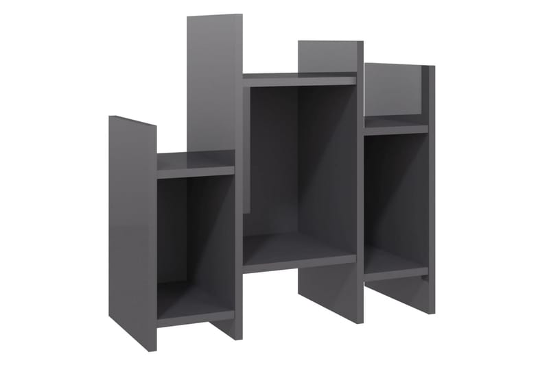 Sidobord grå högglans 60x26x60 cm spånskiva - Grå - Lampbord - Brickbord & småbord