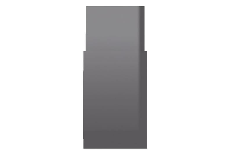 Sidobord grå högglans 60x26x60 cm spånskiva - Grå - Lampbord - Brickbord & småbord