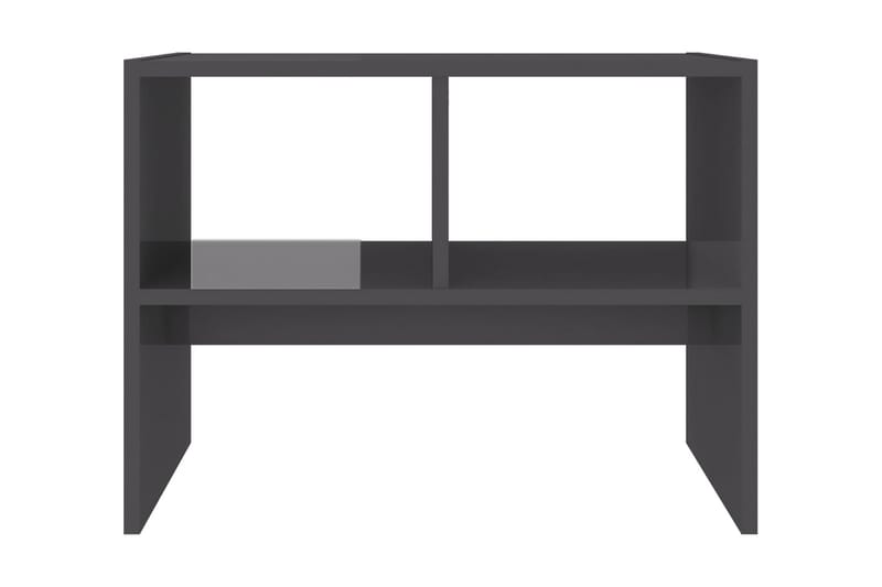 Sidobord grå högglans 60x40x45 cm spånskiva - Grå - Lampbord - Brickbord & småbord