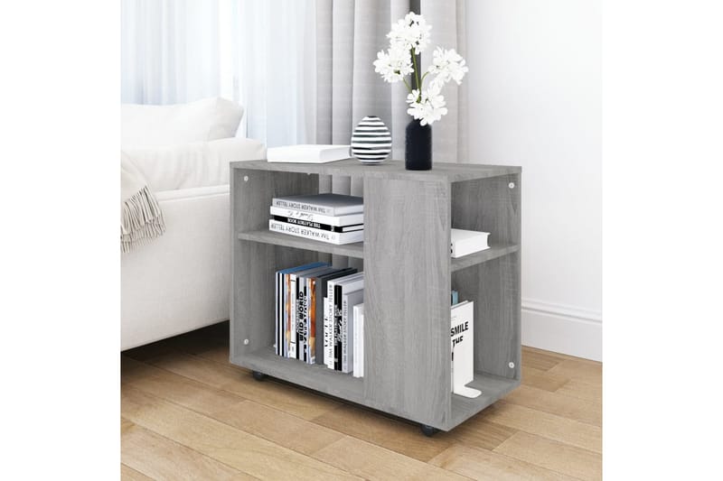 Sidobord grå sonoma 70x35x55 cm konstruerat trä - Grå - Lampbord - Brickbord & småbord