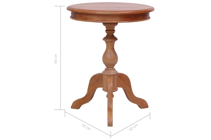 Sidobord naturlig 50x50x65 cm massiv mahogny - Brun - Möbler - Bord & matgrupper - Avlastningsbord - Lampbord