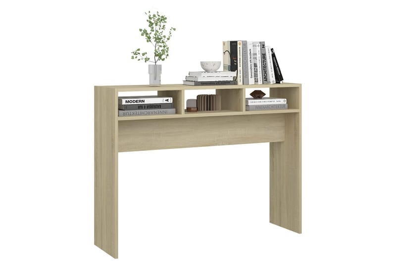 Sidobord sonoma-ek 105x30x80 cm spånskiva - Brun - Möbler - Bord & matgrupper - Avlastningsbord - Lampbord