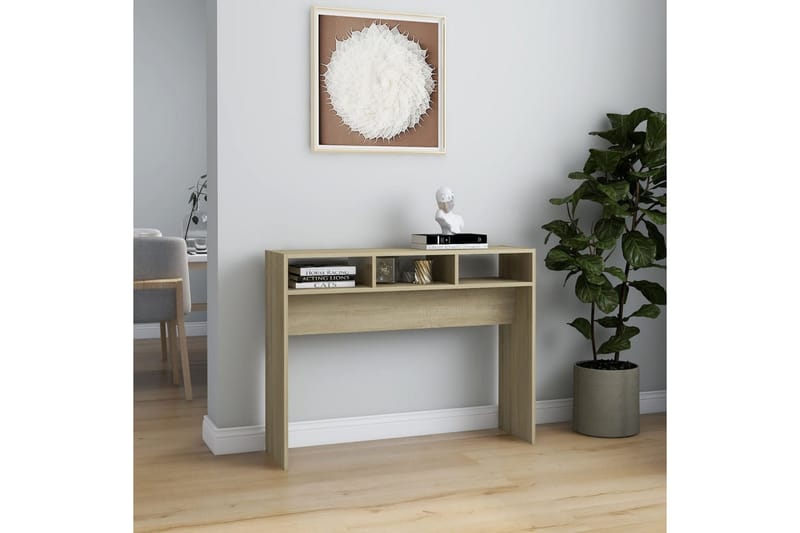 Sidobord sonoma-ek 105x30x80 cm spånskiva - Brun - Möbler - Bord & matgrupper - Avlastningsbord - Lampbord