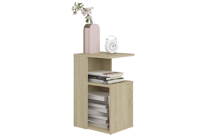 Sidobord sonoma-ek 36x30x56 cm spånskiva - Brun - Möbler - Bord & matgrupper - Avlastningsbord - Lampbord
