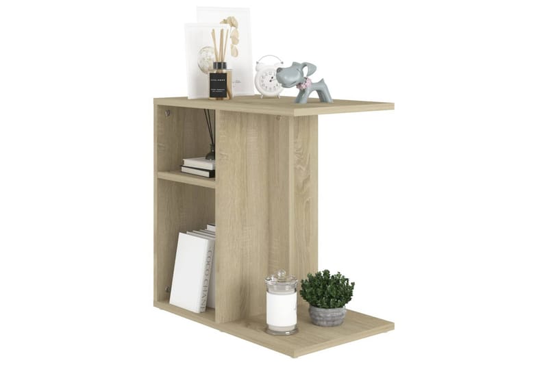 Sidobord sonoma-ek 50x30x50 cm spånskiva - Brun - Möbler - Bord & matgrupper - Avlastningsbord - Lampbord