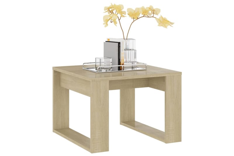 Sidobord sonoma-ek 50x50x35 cm spånskiva - Brun - Möbler - Bord & matgrupper - Avlastningsbord - Lampbord