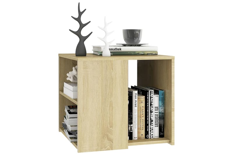 Sidobord sonoma-ek 50x50x45 cm spånskiva - Brun - Möbler - Bord & matgrupper - Avlastningsbord - Lampbord