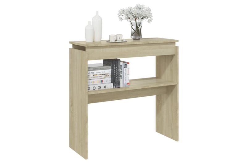 Sidobord sonoma-ek 80x30x80 cm spånskiva - Brun - Möbler - Bord & matgrupper - Avlastningsbord - Lampbord