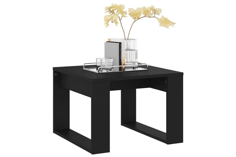 Sidobord svart 50x50x35 cm spånskiva - Svart - Lampbord - Brickbord & småbord