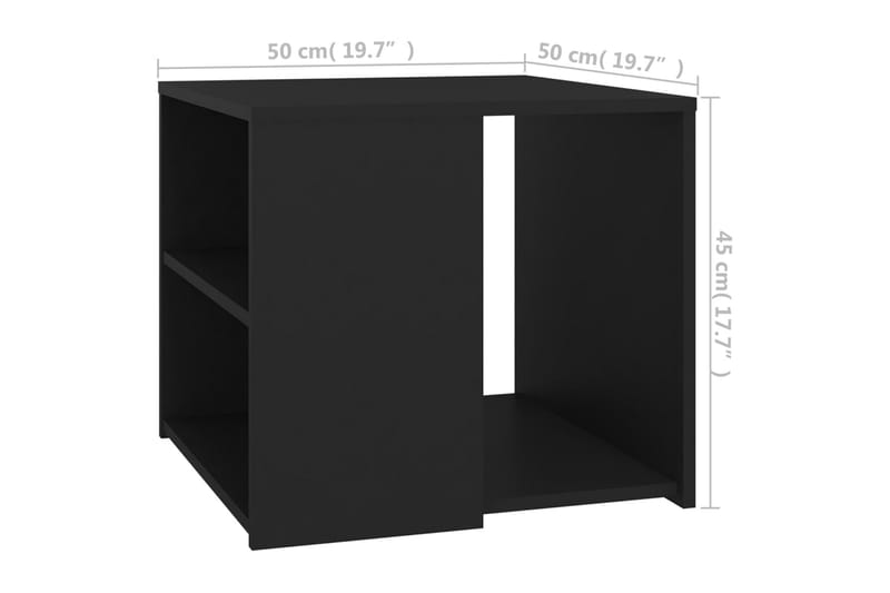 Sidobord svart 50x50x45 cm spånskiva - Svart - Möbler - Bord & matgrupper - Avlastningsbord - Lampbord