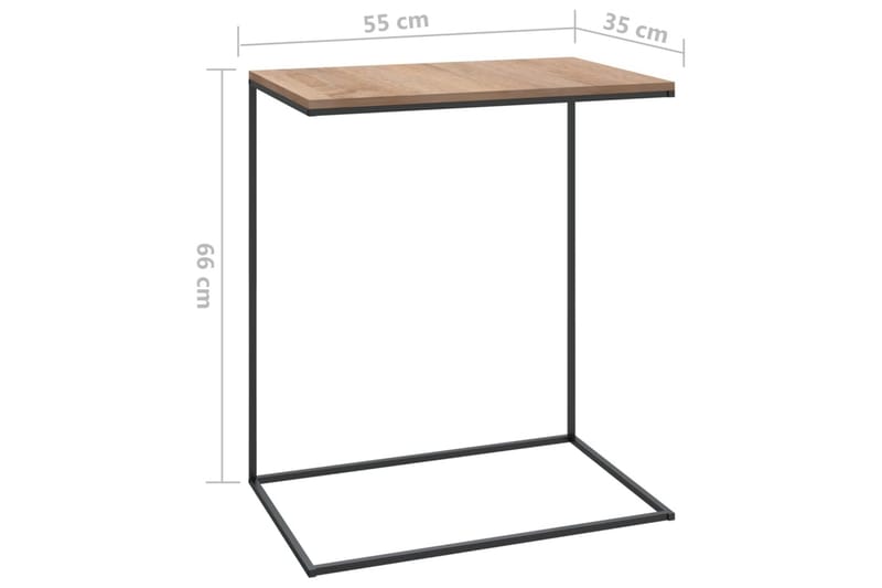 Sidobord svart 55x35x66 cm spånskiva - Svart - Möbler - Bord & matgrupper - Avlastningsbord - Lampbord