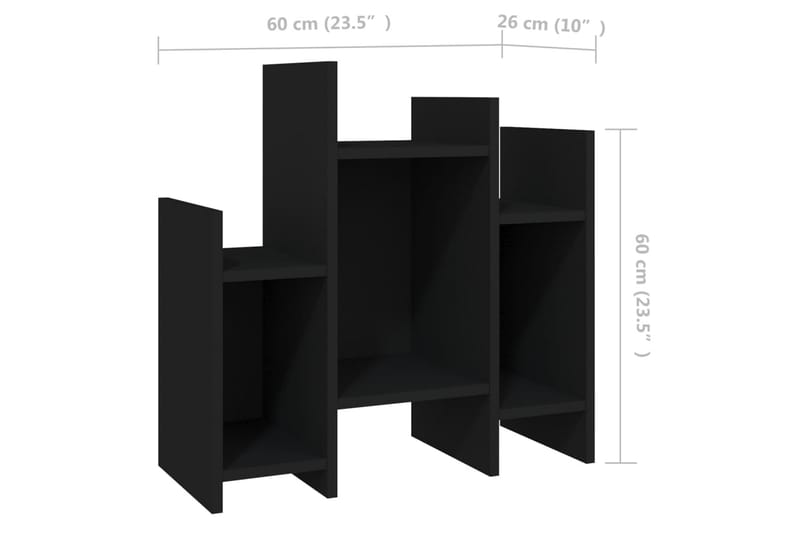 Sidobord svart 60x26x60 cm spånskiva - Svart - Möbler - Bord & matgrupper - Avlastningsbord - Lampbord