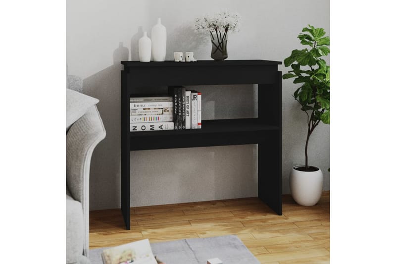 Sidobord svart 80x30x80 cm spånskiva - Svart - Möbler - Bord & matgrupper - Avlastningsbord - Lampbord