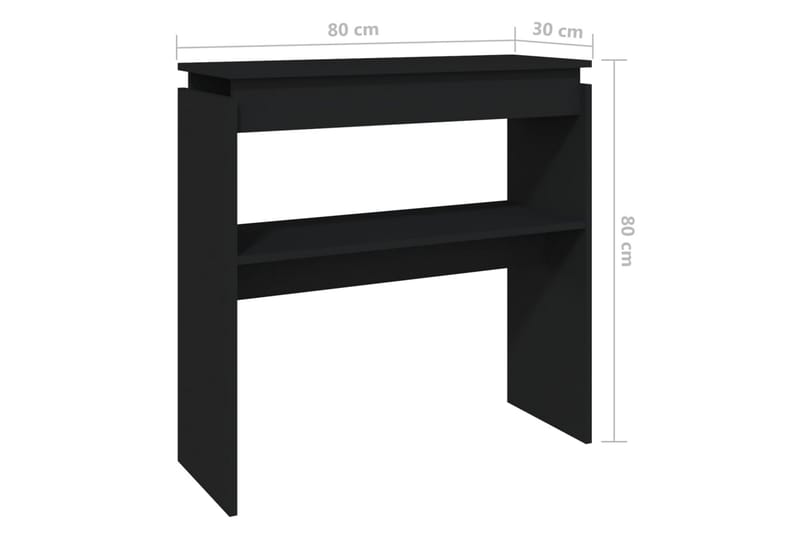 Sidobord svart 80x30x80 cm spånskiva - Svart - Möbler - Bord & matgrupper - Avlastningsbord - Lampbord