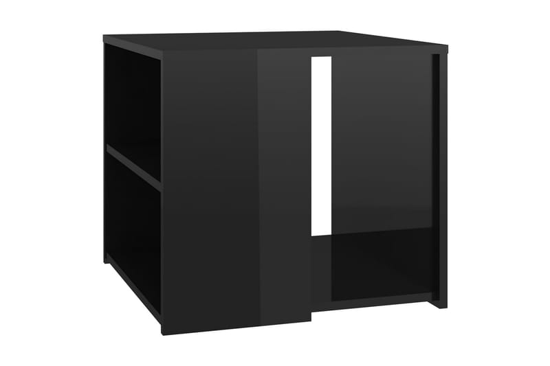 Sidobord svart högglans 50x50x45 cm spånskiva - Svart - Lampbord - Brickbord & småbord