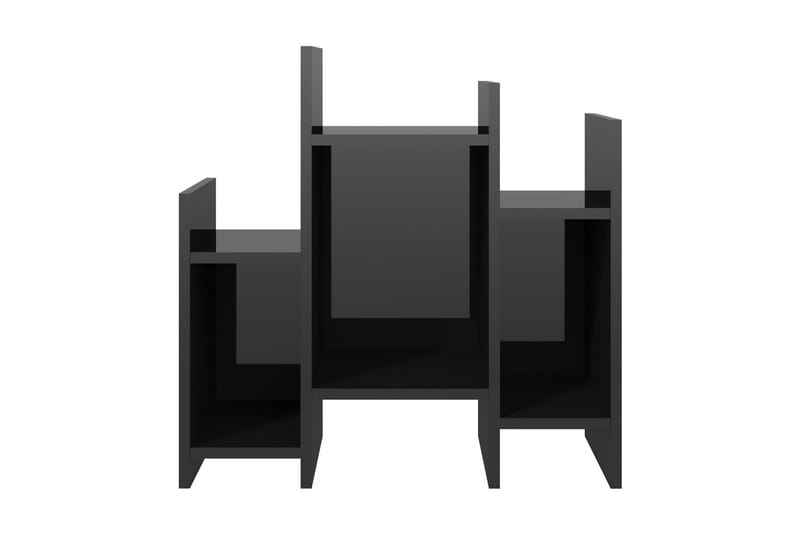 Sidobord svart högglans 60x26x60 cm spånskiva - Svart - Lampbord - Brickbord & småbord