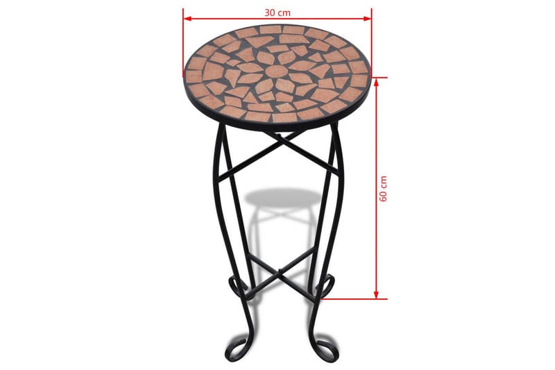 Sidobord Terrakotta 60 cm - Svart - Möbler - Bord & matgrupper - Avlastningsbord - Lampbord