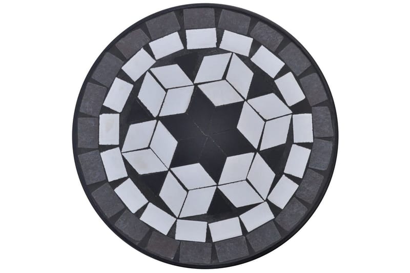 Sidobord Terrakotta svart, vitt 60 cm - Svart - Möbler - Bord & matgrupper - Avlastningsbord - Lampbord