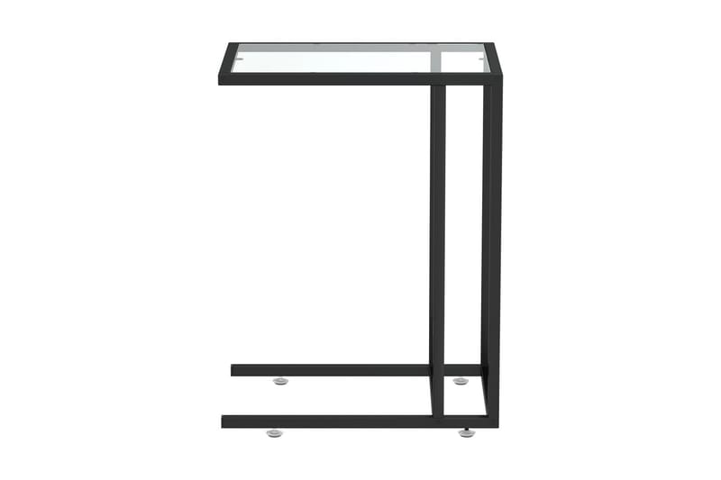 Sidobord till datorbord genomskinligt 50x35x65 cm härdat gla - Transparent - Möbler - Bord & matgrupper - Avlastningsbord - Lampbord
