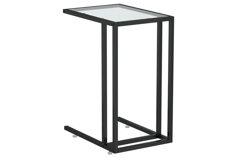 Sidobord till datorbord genomskinligt 50x35x65 cm härdat gla - Transparent - Möbler - Bord & matgrupper - Avlastningsbord - Lampbord
