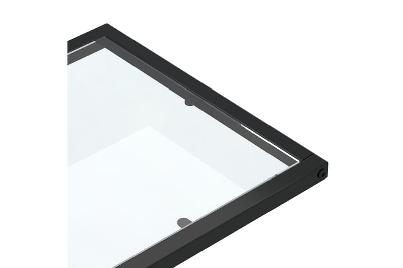 Sidobord till datorbord genomskinligt 50x35x65 cm härdat gla - Transparent - Möbler - Bord & matgrupper - Avlastningsbord - Lampbord