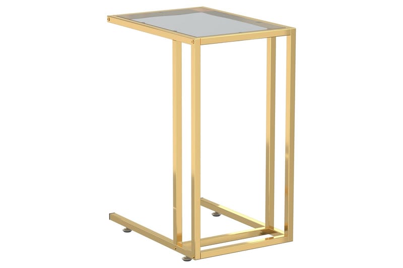 Sidobord till datorbord svart 50x35x65 cm härdat glas - Svart - Möbler - Bord & matgrupper - Avlastningsbord - Lampbord