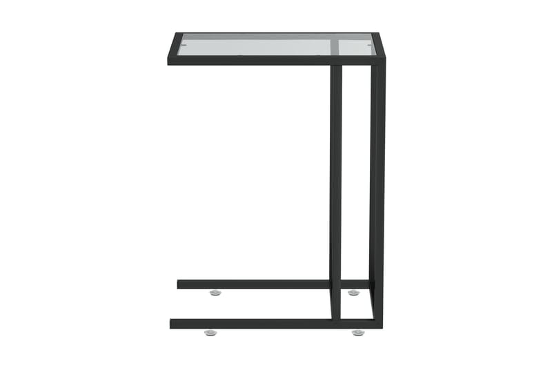 Sidobord till datorbord svart 50x35x65 cm härdat glas - Svart - Möbler - Bord & matgrupper - Avlastningsbord - Lampbord