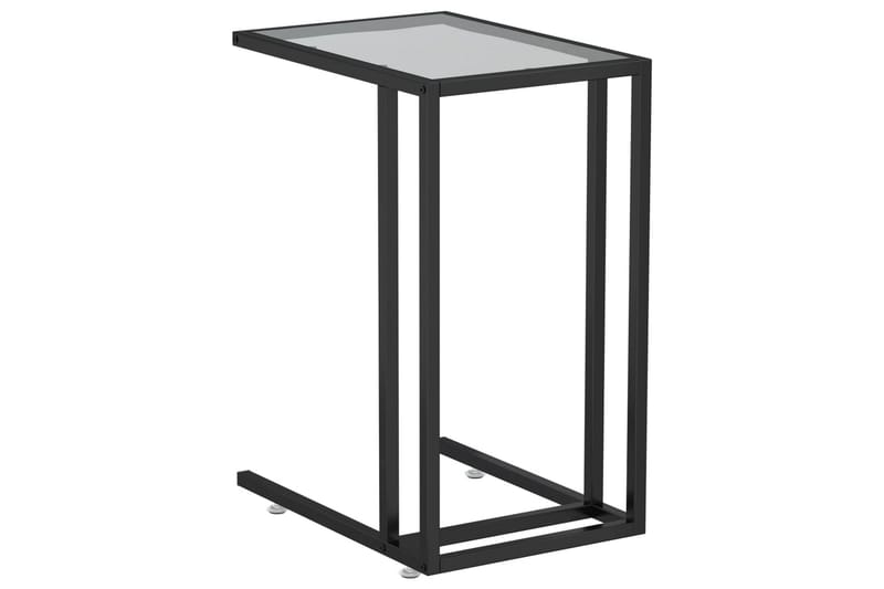 Sidobord till datorbord svart 50x35x65 cm härdat glas - Svart - Möbler - Bord & matgrupper - Avlastningsbord - Lampbord