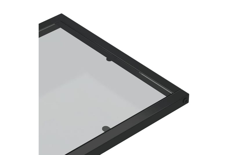 Sidobord till datorbord svart 50x35x65 cm härdat glas - Svart - Möbler - Bord & matgrupper - Avlastningsbord - Lampbord