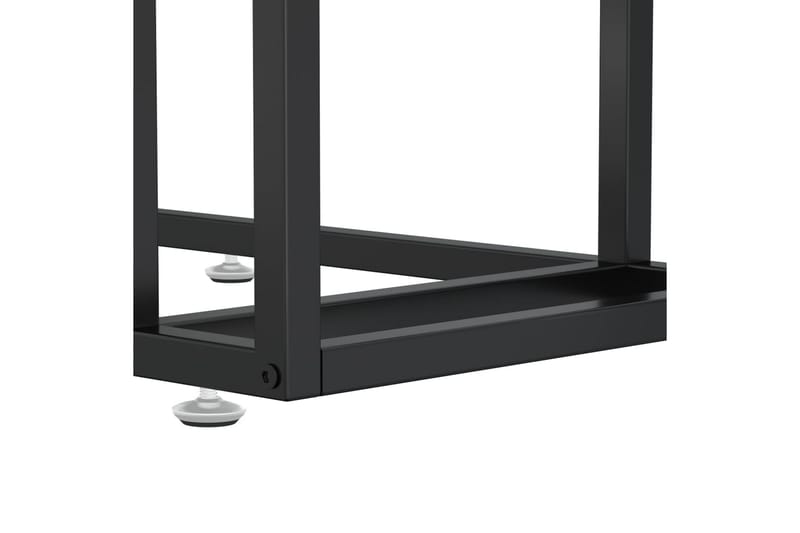 Sidobord till datorbord svart 50x35x65 cm härdat glas - Svart - Möbler - Bord & matgrupper - Avlastningsbord - Lampbord