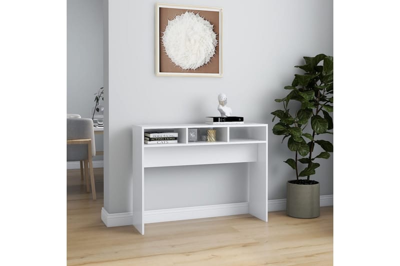 Sidobord vit 105x30x80 cm spånskiva - Vit - Möbler - Bord & matgrupper - Avlastningsbord - Lampbord