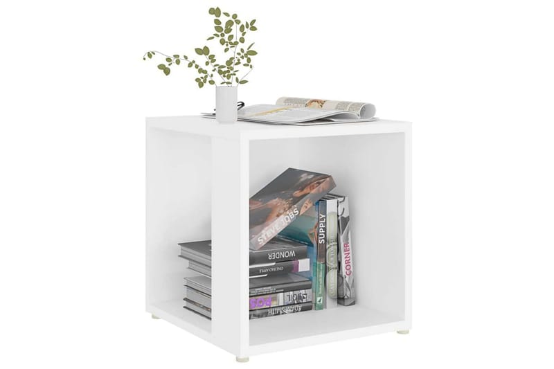 Sidobord vit 33x33x34,5 cm spånskiva - Vit - Möbler - Bord & matgrupper - Avlastningsbord - Lampbord