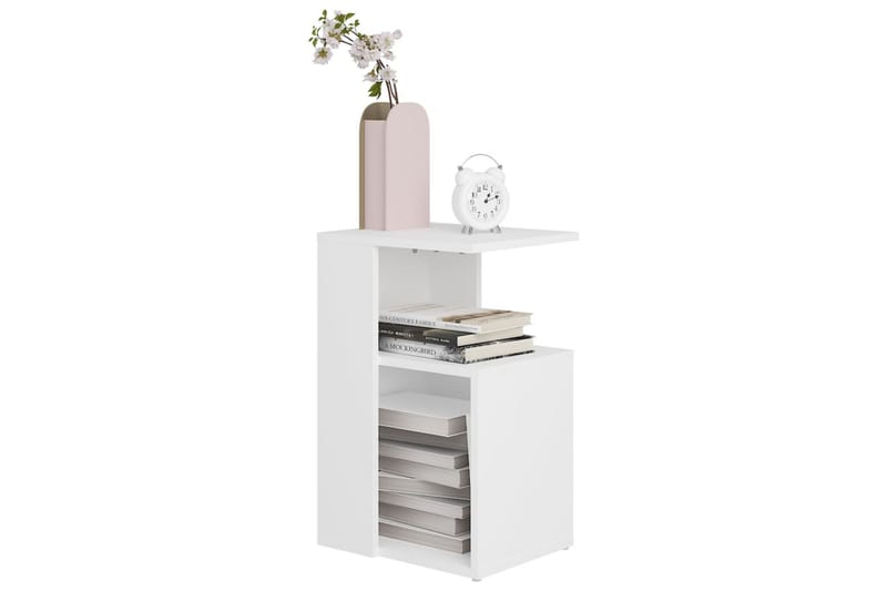 Sidobord vit 36x30x56 cm spånskiva - Vit - Möbler - Bord & matgrupper - Avlastningsbord - Lampbord