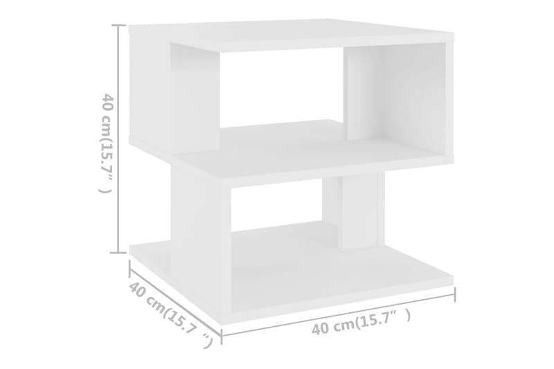 Sidobord vit 40x40x40 cm spånskiva - Vit - Möbler - Bord & matgrupper - Avlastningsbord - Lampbord