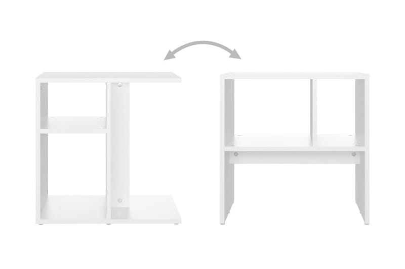 Sidobord vit 50x30x50 cm spånskiva - Vit - Lampbord - Brickbord & småbord