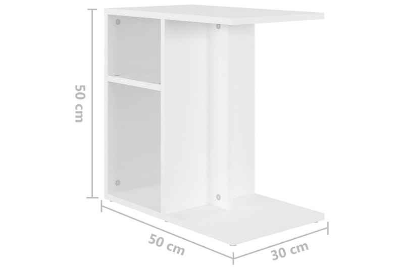 Sidobord vit 50x30x50 cm spånskiva - Vit - Möbler - Bord & matgrupper - Avlastningsbord - Lampbord