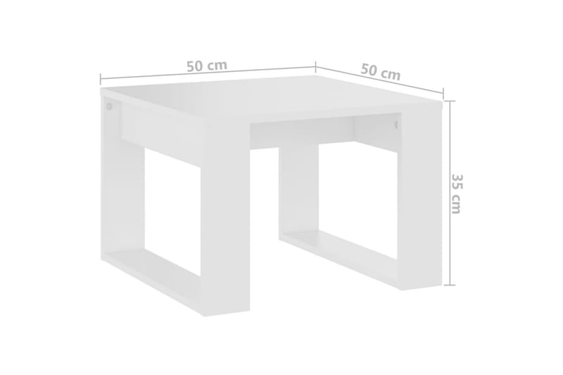 Sidobord vit 50x50x35 cm spånskiva - Vit - Möbler - Bord & matgrupper - Avlastningsbord - Lampbord