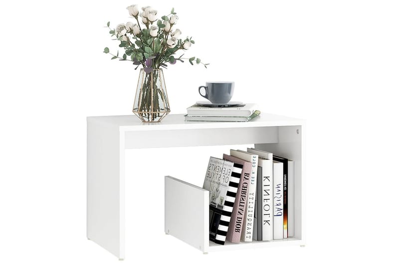 Sidobord vit 59x36x38 cm spånskiva - Vit - Möbler - Bord & matgrupper - Avlastningsbord - Lampbord