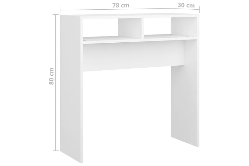Sidobord vit 78x30x80 cm spånskiva - Vit - Möbler - Bord & matgrupper - Avlastningsbord - Lampbord