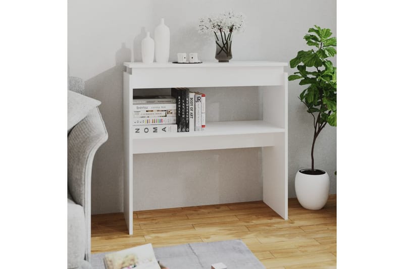 Sidobord vit 80x30x80 cm spånskiva - Vit - Möbler - Bord & matgrupper - Avlastningsbord - Lampbord