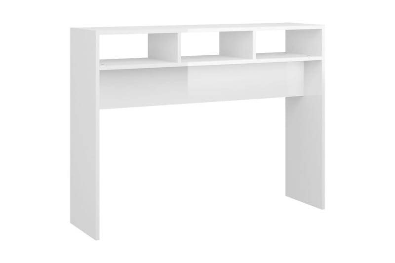 Sidobord vit högglans 105x30x80 cm spånskiva - Vit - Möbler - Bord & matgrupper - Avlastningsbord - Lampbord