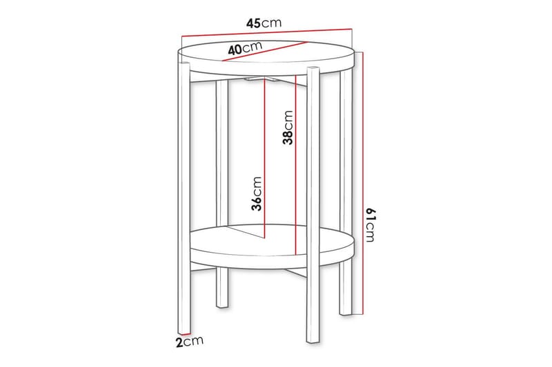 Staffin Sidobord - Vit - Möbler - Bord & matgrupper - Avlastningsbord - Lampbord