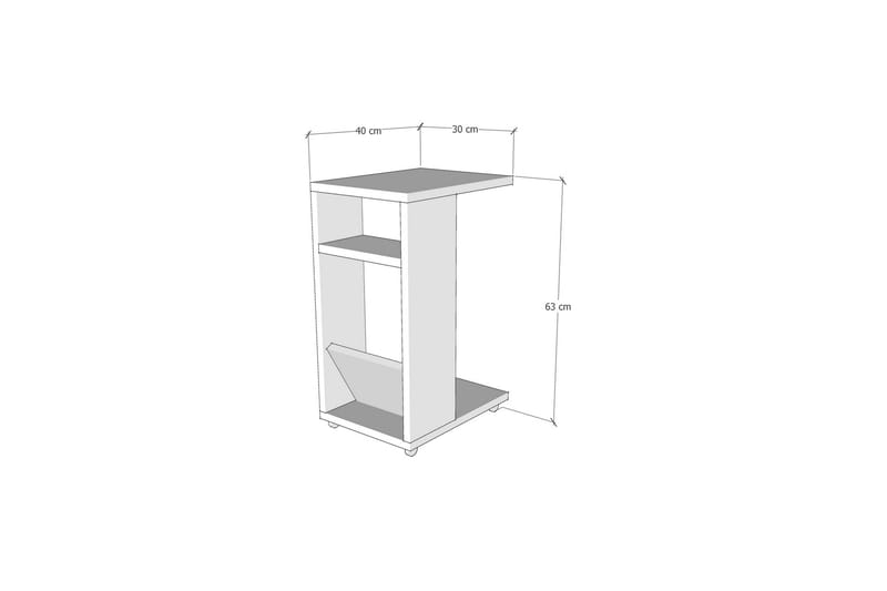 Tekel Sidobord 63 cm - Vit - Möbler - Bord & matgrupper - Avlastningsbord - Lampbord