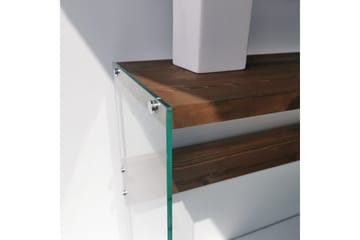Thorold Sidobord 91 cm - Mörkbrun/Härdat Glas - Möbler - Bord & matgrupper - Avlastningsbord - Lampbord