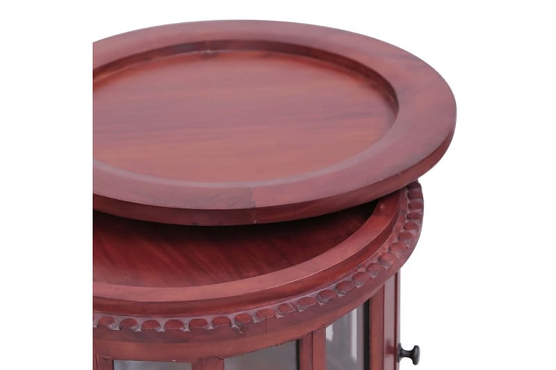 Vitrinbord brun 50x50x76 cm massiv mahogny - Brun - Lampbord - Brickbord & småbord