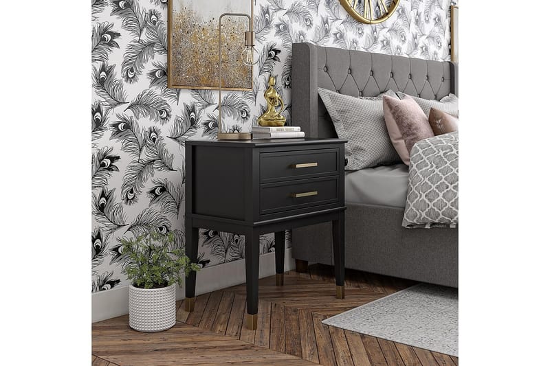 Westerleigh Sidobord 60 cm Svart/Guld - CosmoLiving - Möbler - Bord & matgrupper - Avlastningsbord - Lampbord