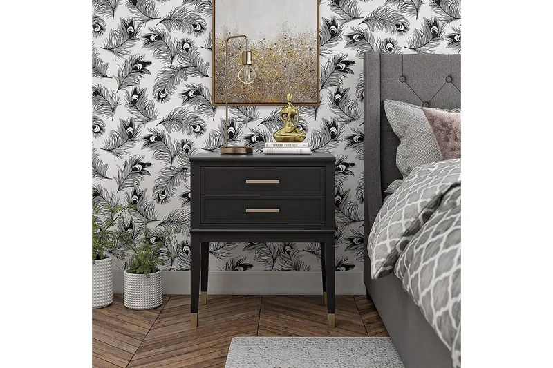 Westerleigh Sidobord 60 cm Svart/Guld - CosmoLiving - Möbler - Bord & matgrupper - Avlastningsbord - Lampbord