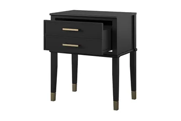 Westerleigh Sidobord 60 cm Svart/Guld - Möbler - Bord & matgrupper - Avlastningsbord - Lampbord