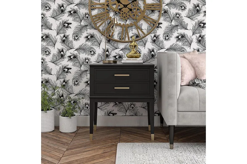 Westerleigh Sidobord 60 cm Svart/Guld - Möbler - Bord & matgrupper - Avlastningsbord - Lampbord
