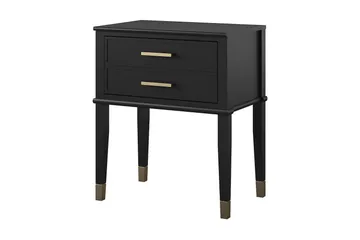 Westerleigh Sidobord 60 cm Svart/Guld - Möbler - Bord & matgrupper - Avlastningsbord - Lampbord
